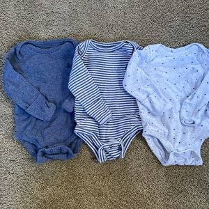 Bundle of THREE Baby GAP Onesies